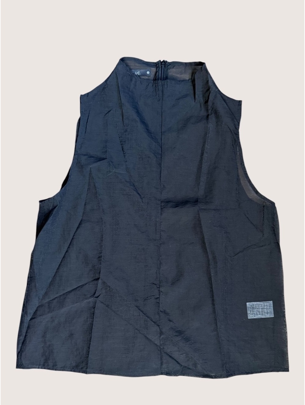 Deluc Sheer Sleeveless, Mock Neck Blouse